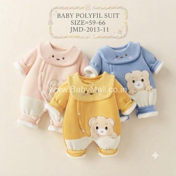 Care Baby Taddy New Born Warm Baby Romper With Bib Imported || Item No:6008